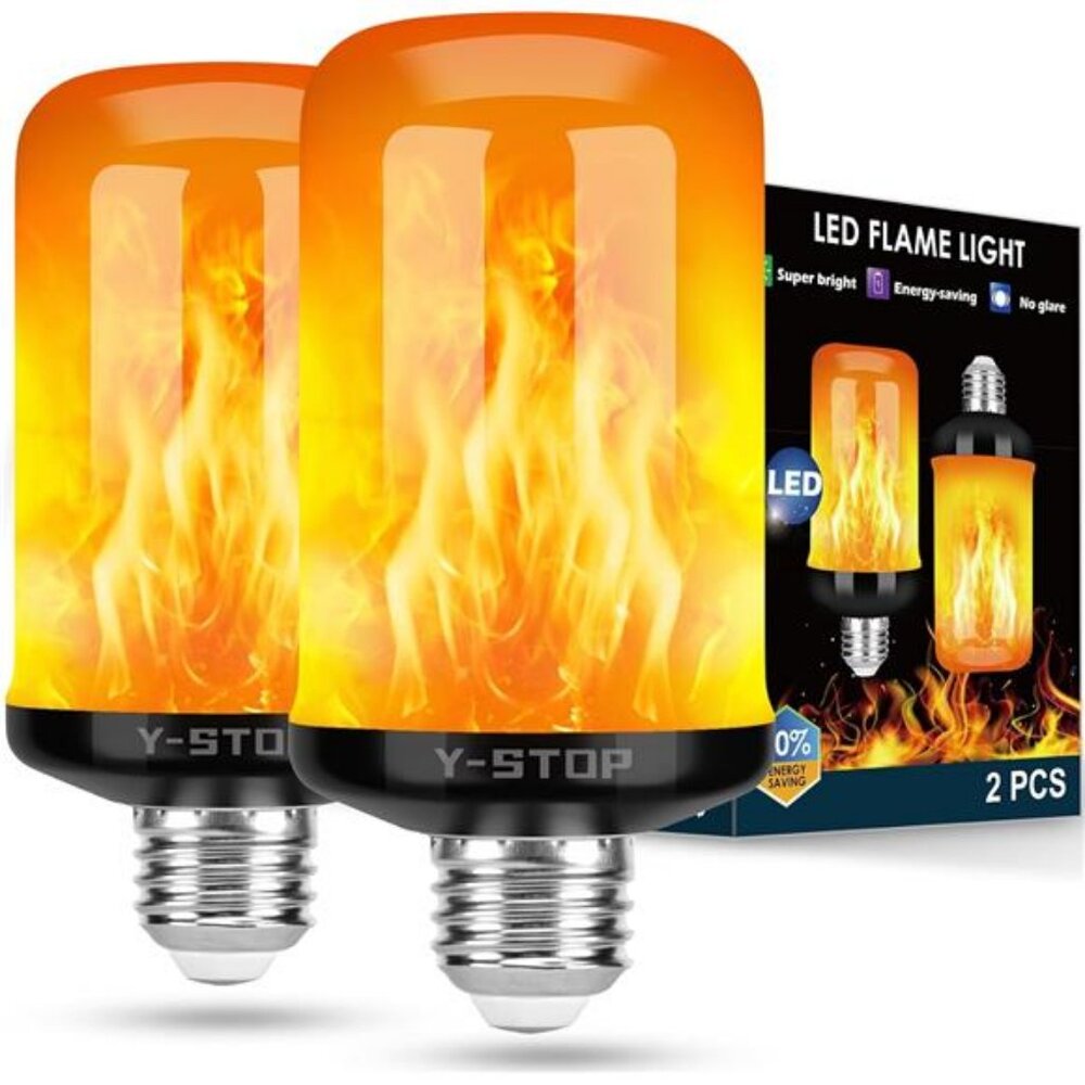 Upgraded LED Flame Light Bulbs, 4 Modes Flickering Light Bulb